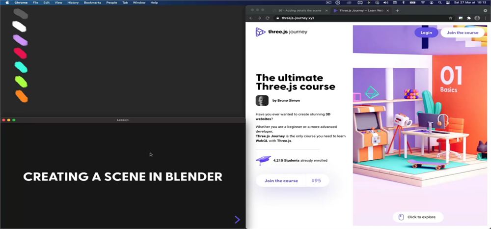 49 — 在 Blender 中创建场景 课程海报