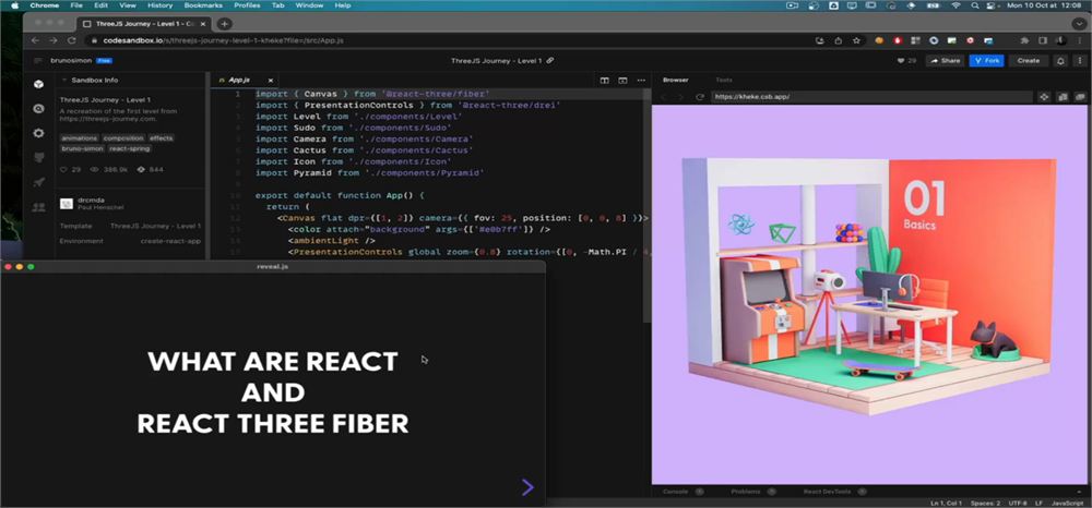 53 — 什么是 React 和 React Three Fiber 课程海报